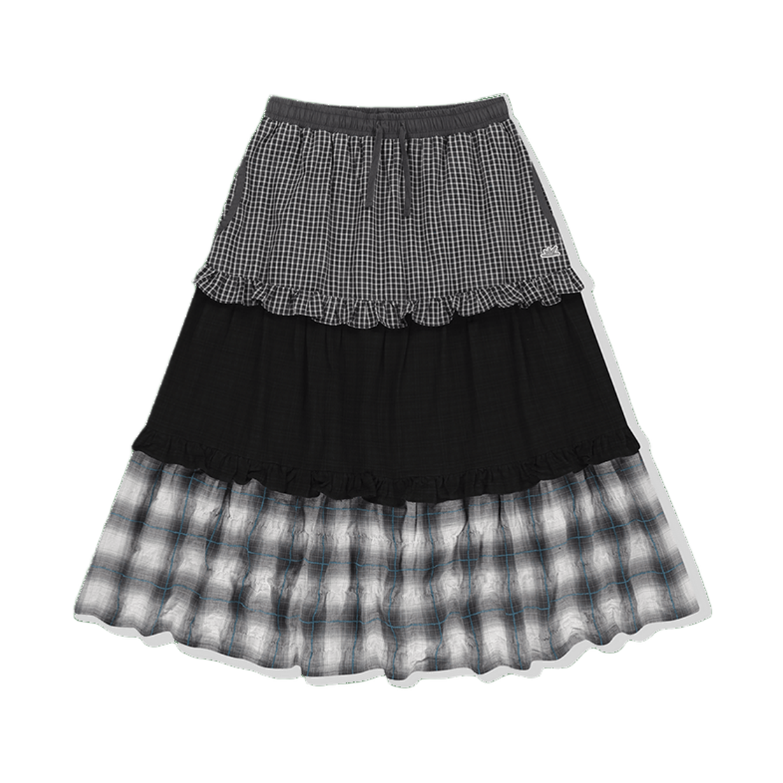 [트리플적립]썬러브 우먼스 프릴 롱 스커트 블랙([트리플적립]SUNLOVE W Frill Long Skirt Black)