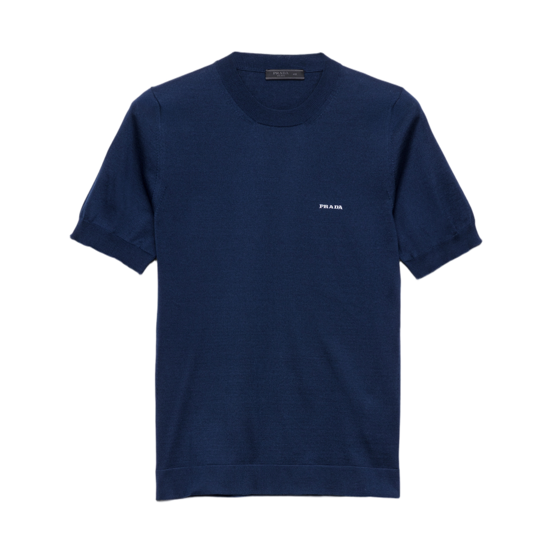 UMF209-1811-F0008 Prada Cotton Crew-Neck Sweater Navy