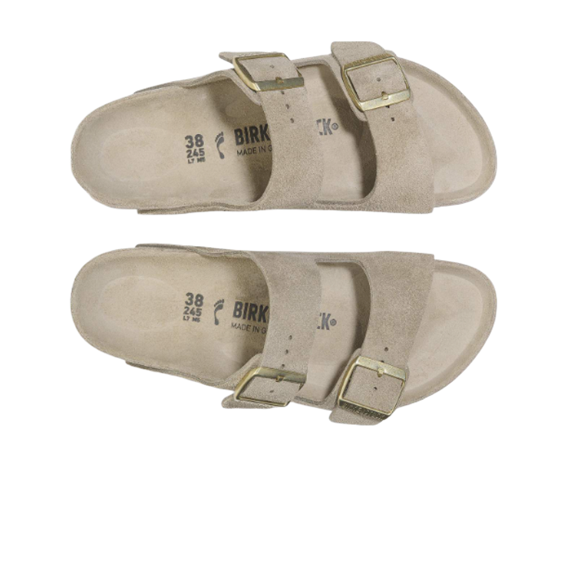 버켄스탁 아리조나 스웨이드 레더 올오버 토프 - 내로우(Birkenstock Arizona Suede Leather Allover Taupe - Narrow) - 2