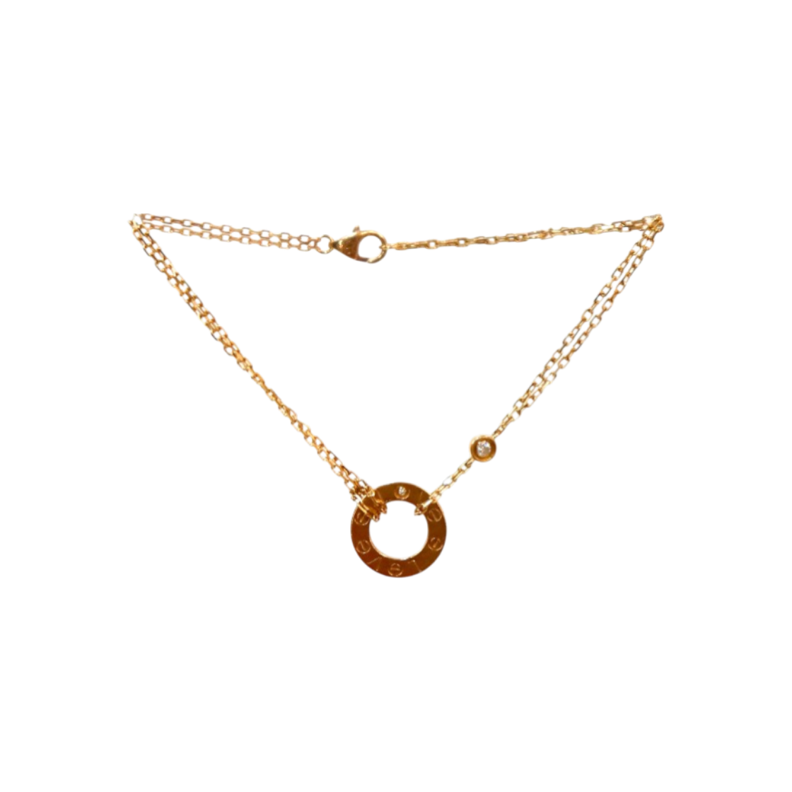 까르띠에 18K 핑크 골드 다이아 러브 팔찌 C-B51015(Cartier 18K Pink Gold Diamond Love Bracelet C-B51015) - 1