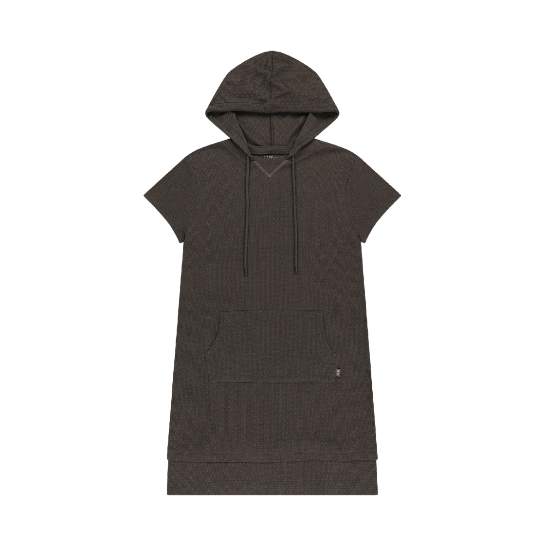 코이세이오 038 미니 와플 하프 후디 원피스 차콜(COYSEIO 038 Mini Waffle Half Hoodie One Piece Charcoal)