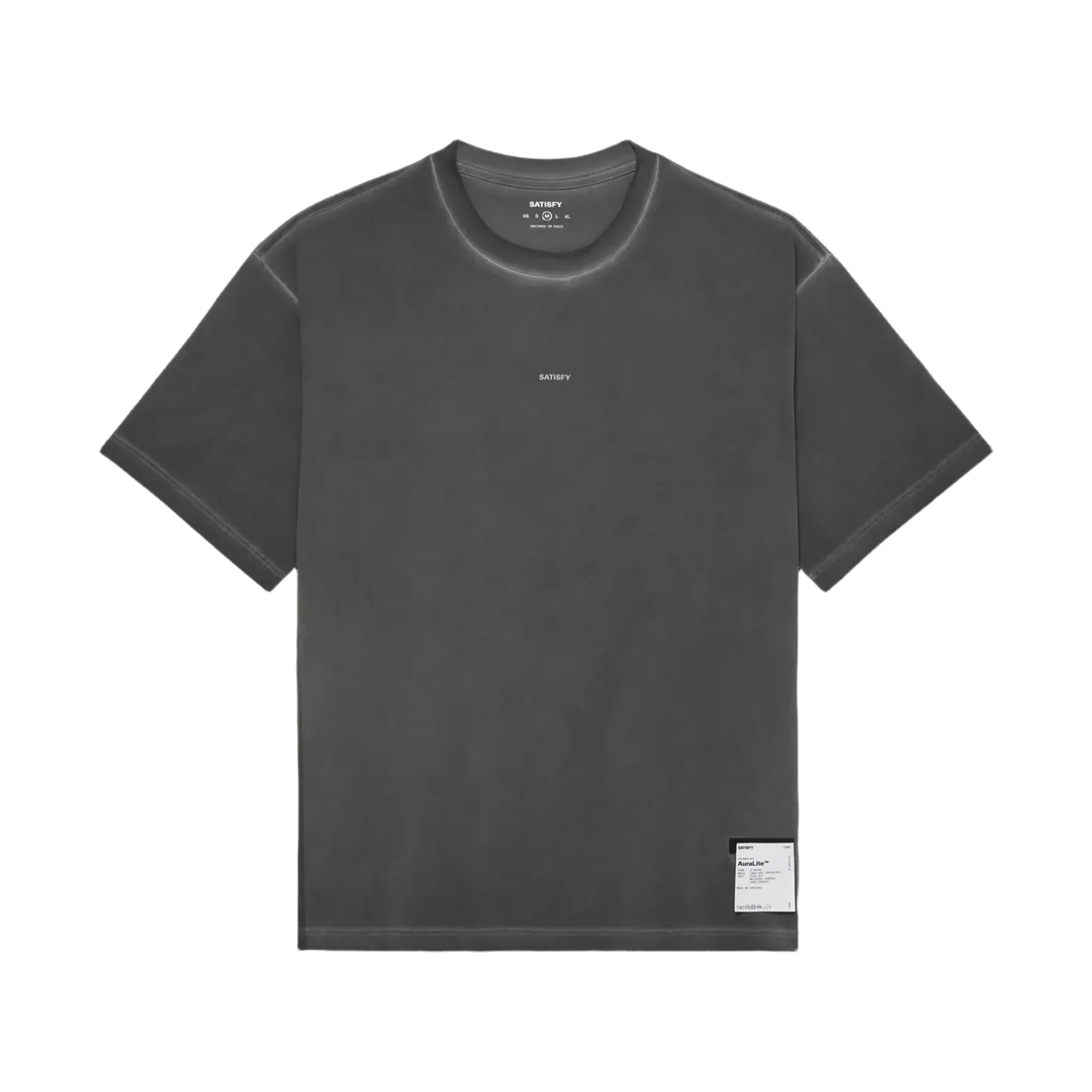 새티스파이 아우라라이트 티셔츠 피그먼트 블랙(Satisfy Auralite T-Shirt Pigment Black) - 1