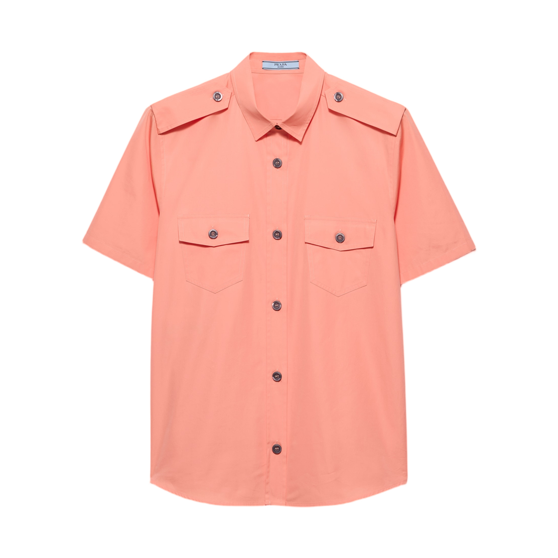 P432J-1XV2-F0075 (W) Prada Cotton Poplin Shirt Apricot