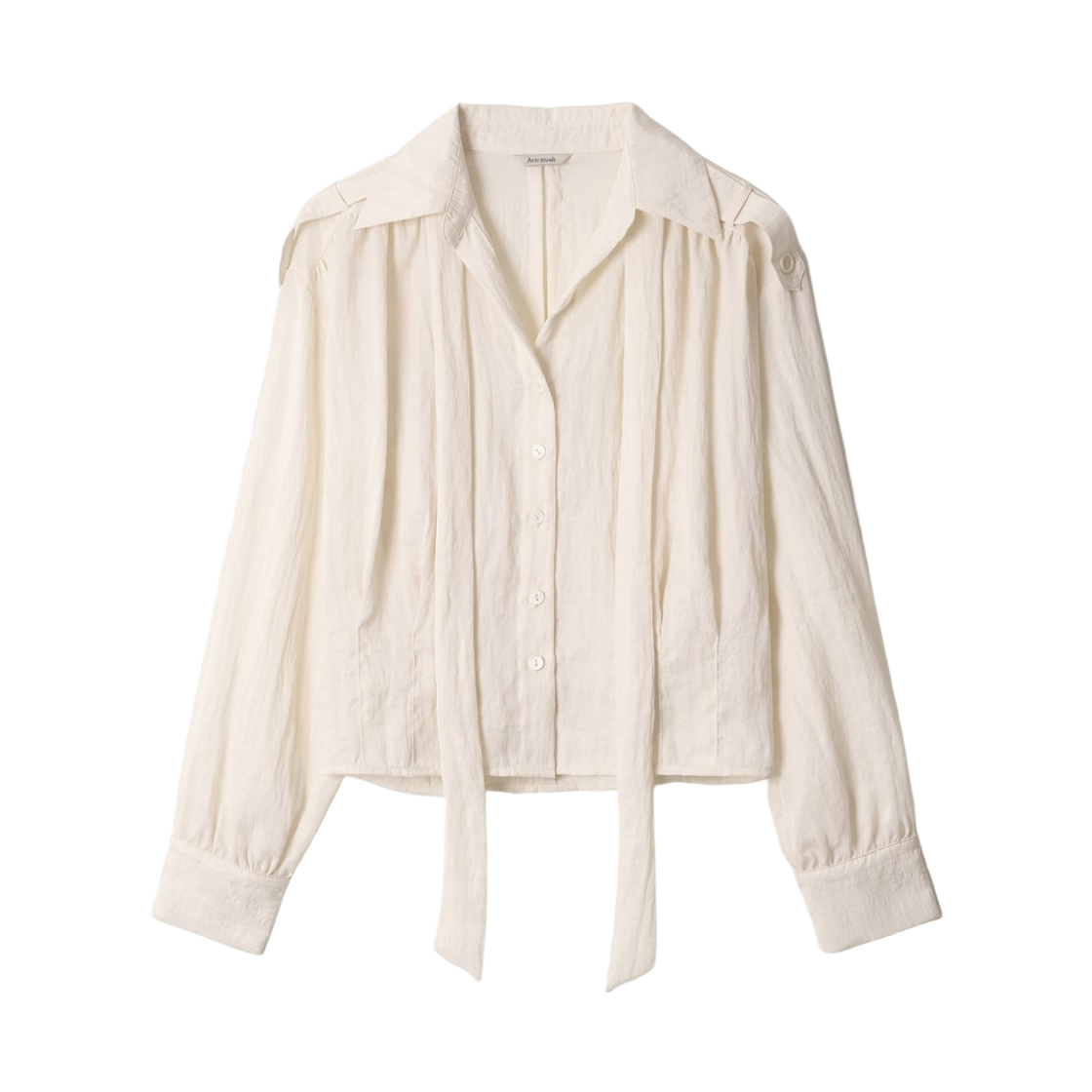 (W) 아비에무아 보우 디테일 블라우스 아이보리((W) Aviemuah Bow Detail Blouse Ivory)
