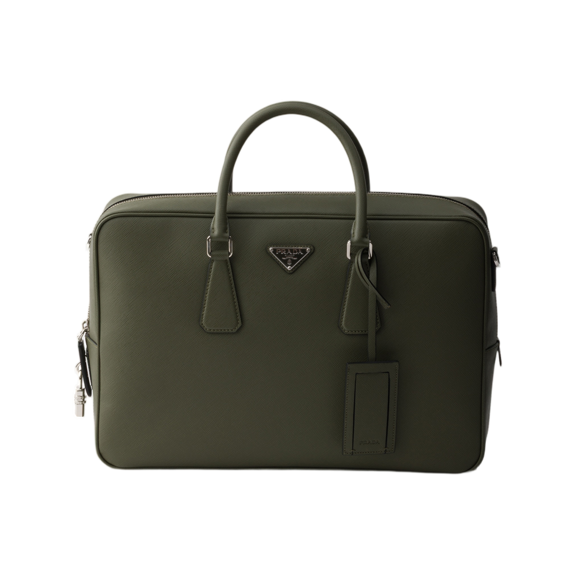 2VE028-9Z2-F03QJ Prada Saffiano Leather Work Bag Loden