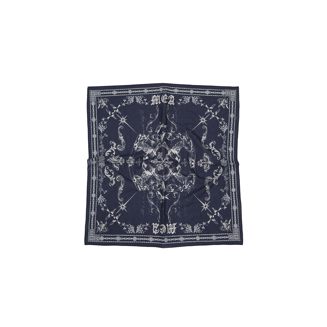 메아 스왈로우 그래픽 스카프 네이비(Mea Swallow Graphic Scarf Navy)