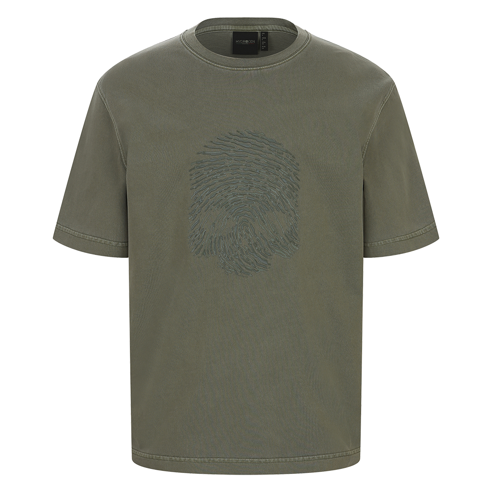 하이드로겐 남성 피그먼트 그래픽 티셔츠 카키(HYDROGEN Men's Pigment Graphic T-Shirt Khaki)