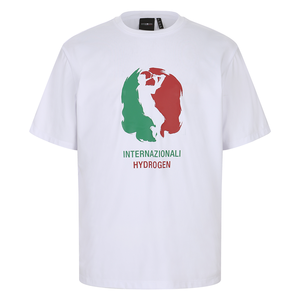 하이드로겐 남성 테니스 아카이브 반팔 티셔츠 화이트(HYDROGEN Men's Tennis Archive T-Shirt White)