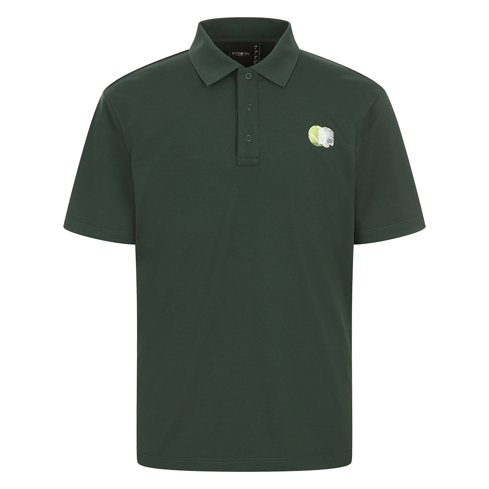 하이드로겐 남성 본즈볼 그래픽 카라 티셔츠 그린(HYDROGEN Men's Bone-Z Ball Graphic Polo Shirt Green)