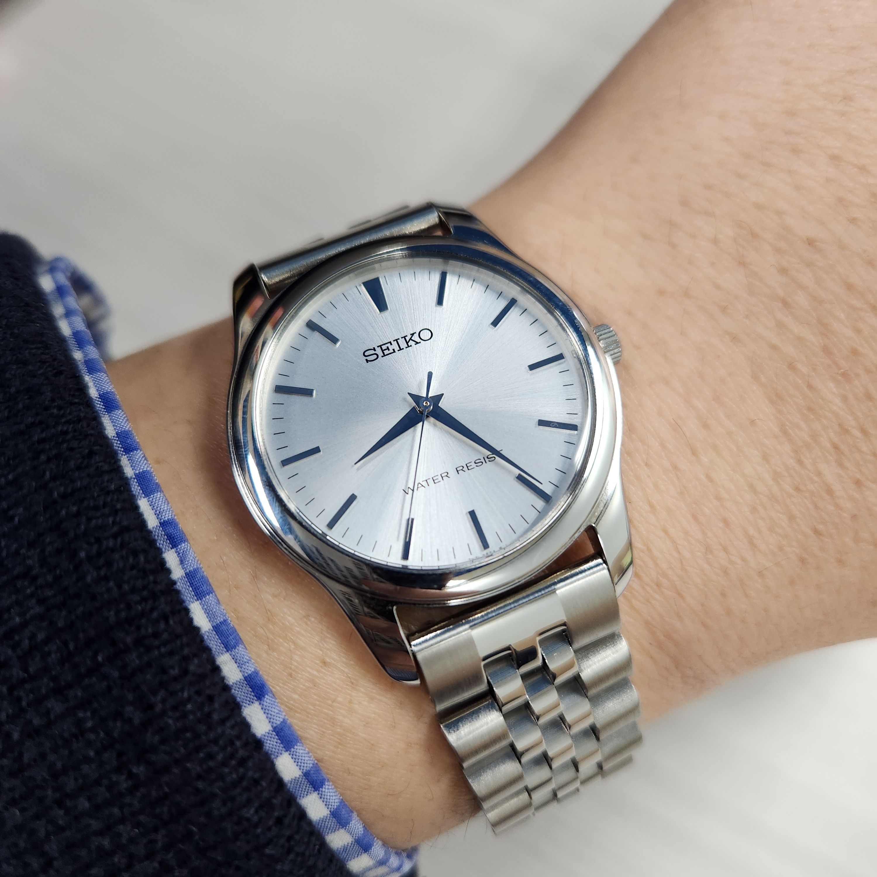 Seiko Spirit SCXP031 35mm Black Silver 착용 스타일