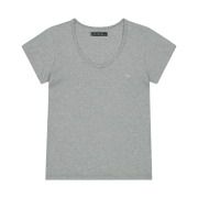COYSEIO 038 Slim V-Neck T-Shirt Melange Grey