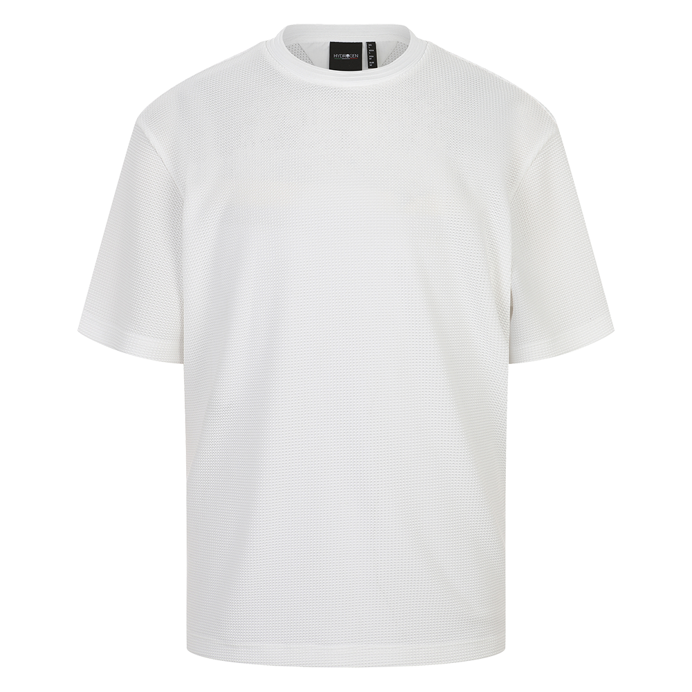 H11F2TR215 HYDROGEN Men's Waffle T-Shirt White