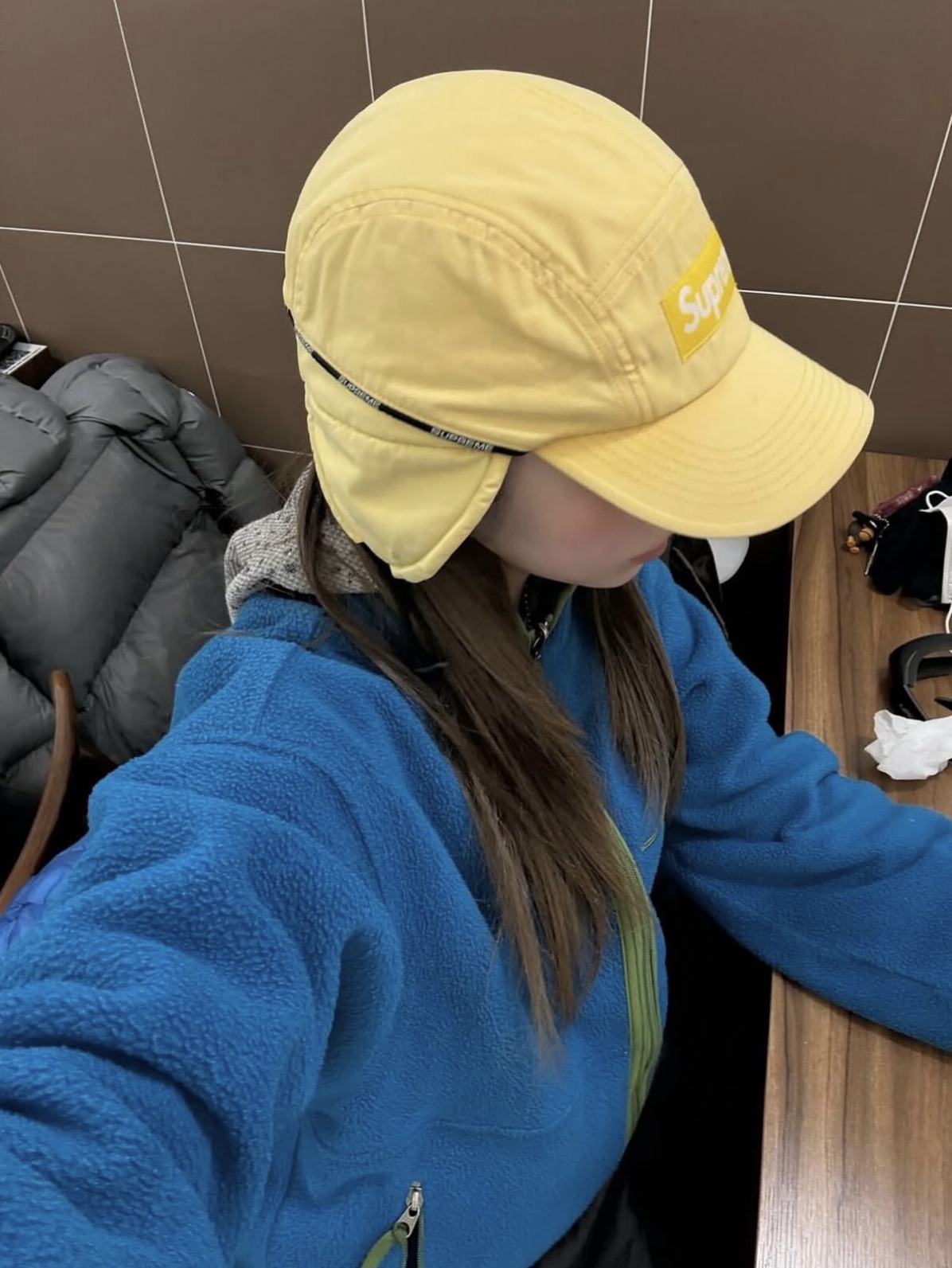 Patagonia Lightweight Synchilla Snap-T Fleece Pullover Belay Blue 착용 스타일