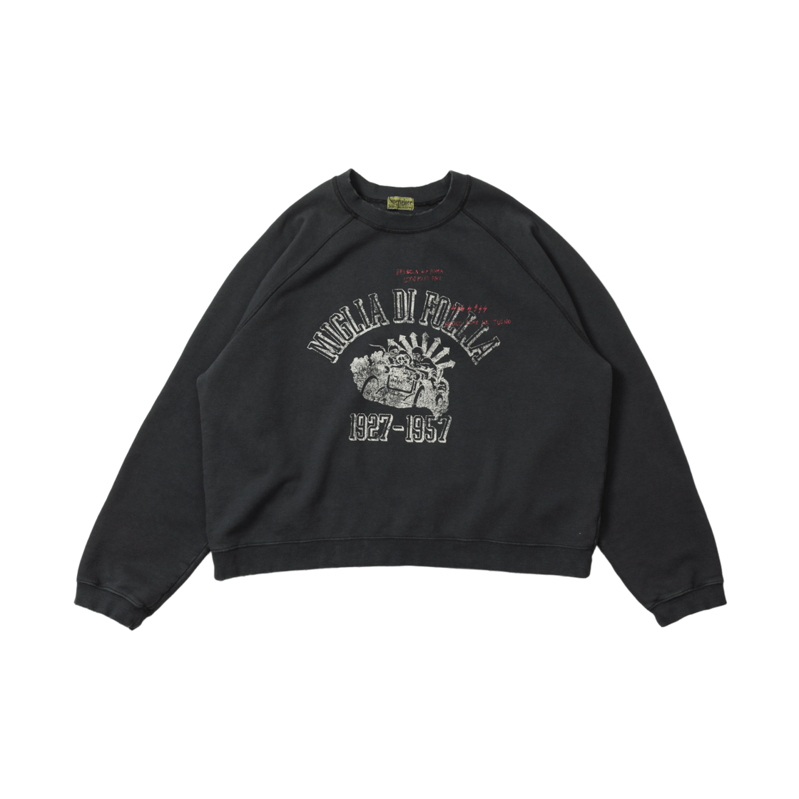 슈퍼벨로체 밀리아 라글란 스웻셔츠 다크차콜(SUPERVELOCE Miglia Dark Raglan Sweatshirt Dark Charcoal)