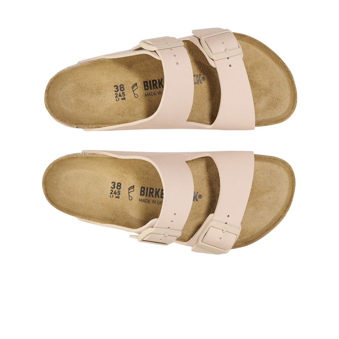 버켄스탁 아리조나 비르코 플로 뉴 베이지 - 내로우(Birkenstock Arizona Birko Flor New Beige - Narrow) - 2