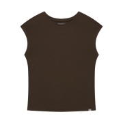 COYSEIO 038 Cap Sleeve T-Shirt Brown