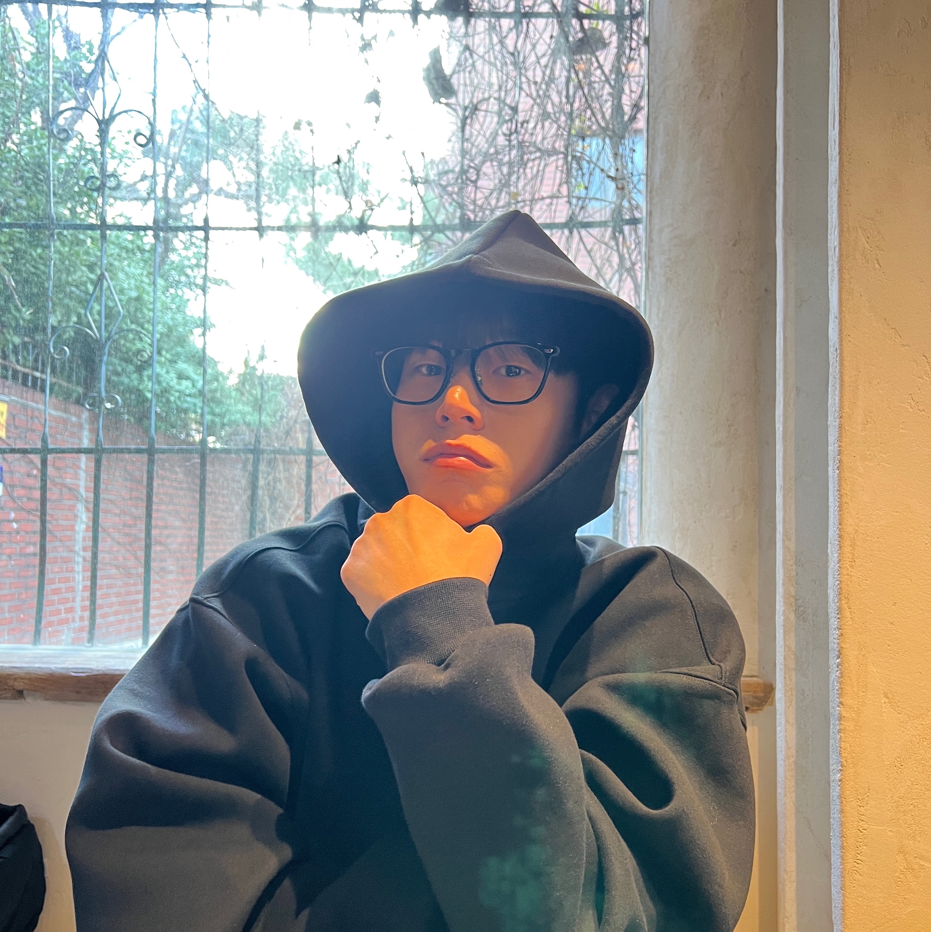 Nonnod Scuba Zip Hoodie Black, Nonnod Scuba Pajama Pants Black 착용 스타일 - 5