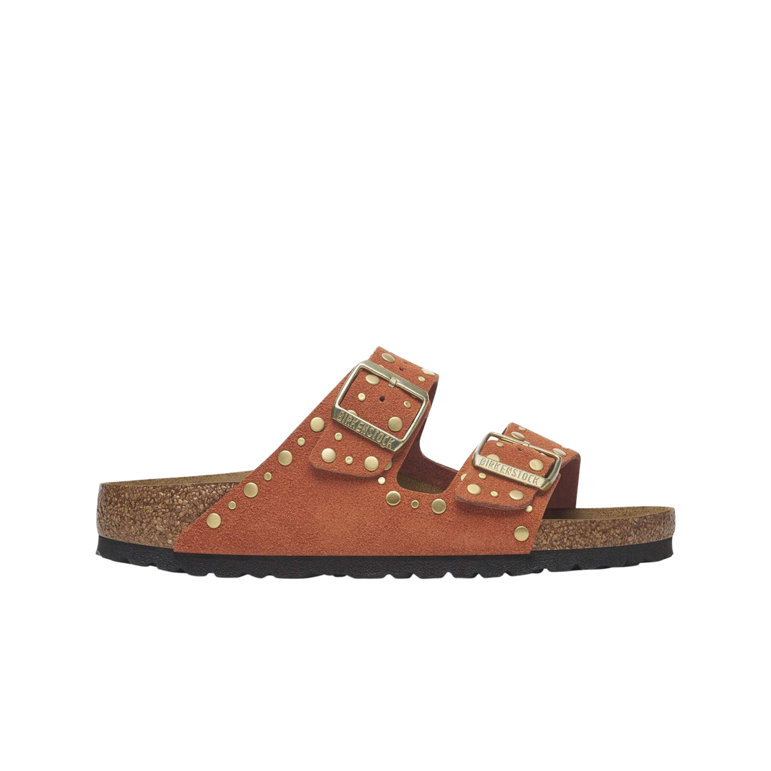 1029513 (W) Birkenstock Arizona Rivet Suede Leather Dark Rust - Narrow