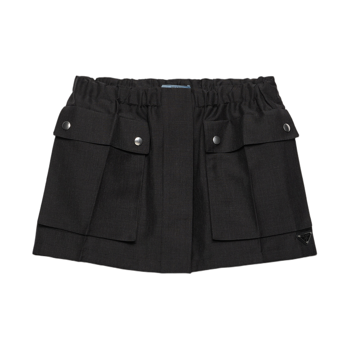 (W) 프라다 키드 모헤어 미니스커트 그레이((W) Prada Kid Mohair Miniskirt Grey)