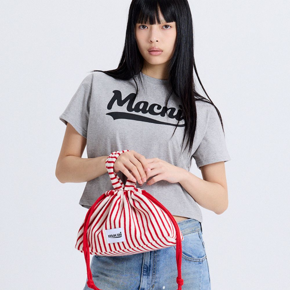 마크니 테리 스트링 퍼피 백 레드(MACNI Terry String Puffy Bag Red) - 2