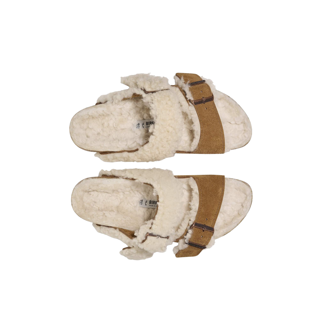 (W) 버켄스탁 아리조나 스플릿 테디 파츠 리벳 로고 스웨이드 레더 밍크 - 내로우((W) Birkenstock Arizona Split Teddy Parts Rivet Logo Suede Leather Mink - Narrow) - 2