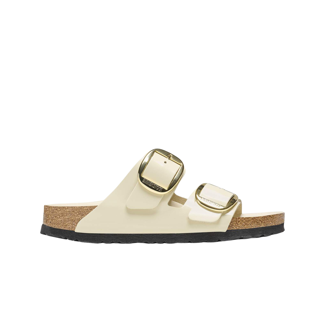 1026128 (W) Birkenstock Arizona Big Buckle High Shine Ecru - Narrow