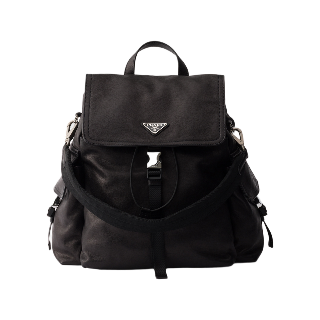 2VZ118-2HE8-F0002 Prada Explore Leather Backpack Black