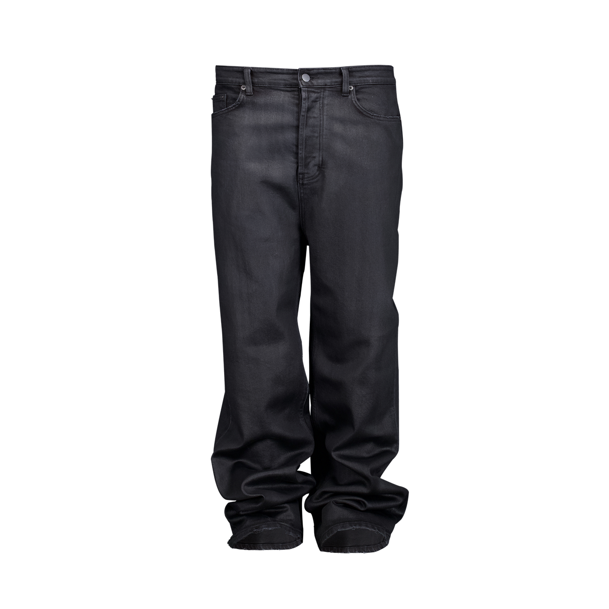 언더마이카 느와르 코티드 배기 진 블랙(Undermycar Noir Coated Baggy Jeans Black)