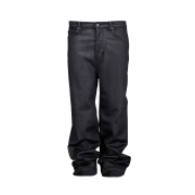Undermycar Noir Coated Baggy Jeans Black