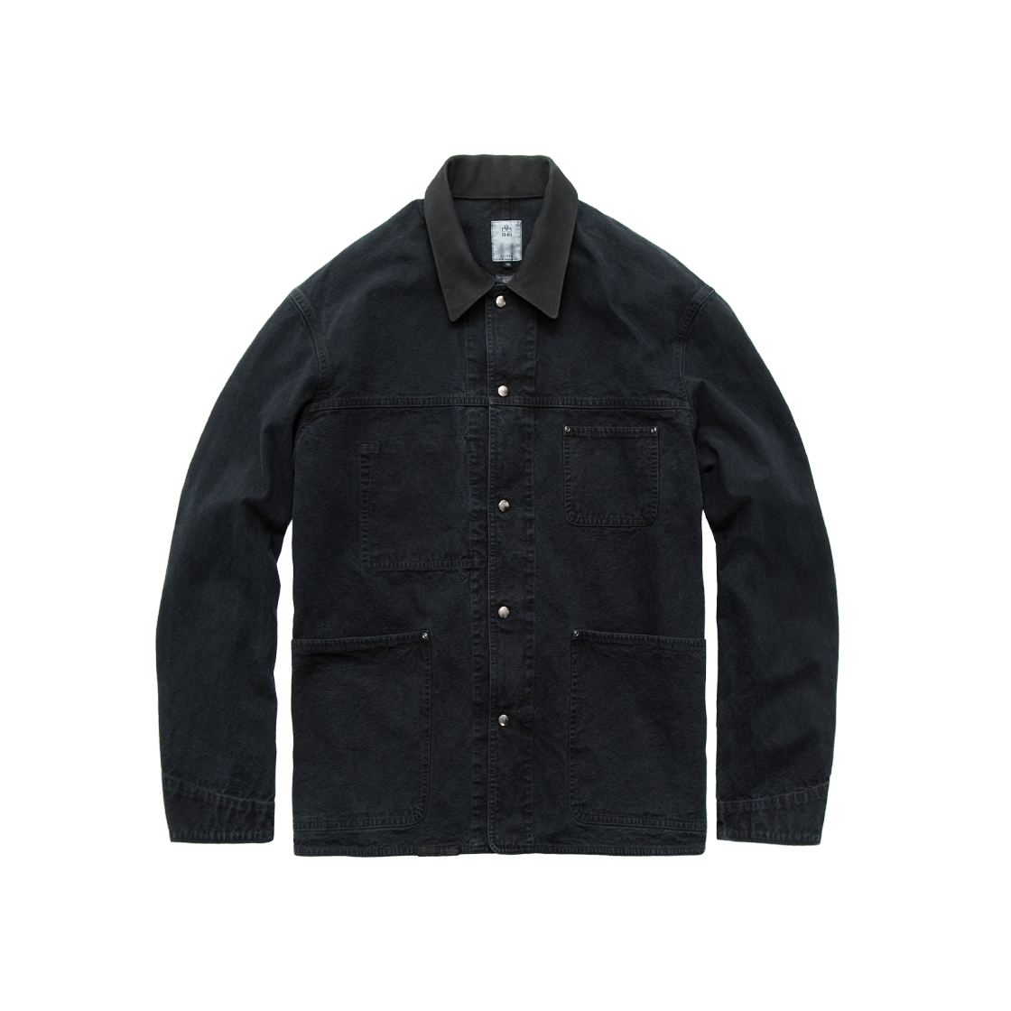 PL6PJK3341BC Polyteru Aged Balloon Coverall Washed Black