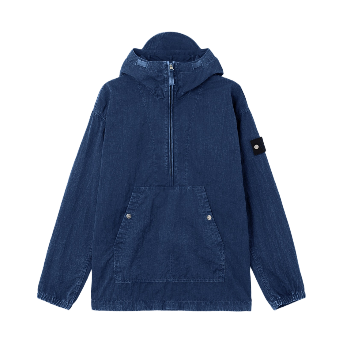 L1S1441000-05S0J19-V0021 Stone Island 4100005 Hollow Fibre Nylon Indigo-TC + Marmo Corrosion Hooded Anorak with Anti-Drop Indigo - 26SS