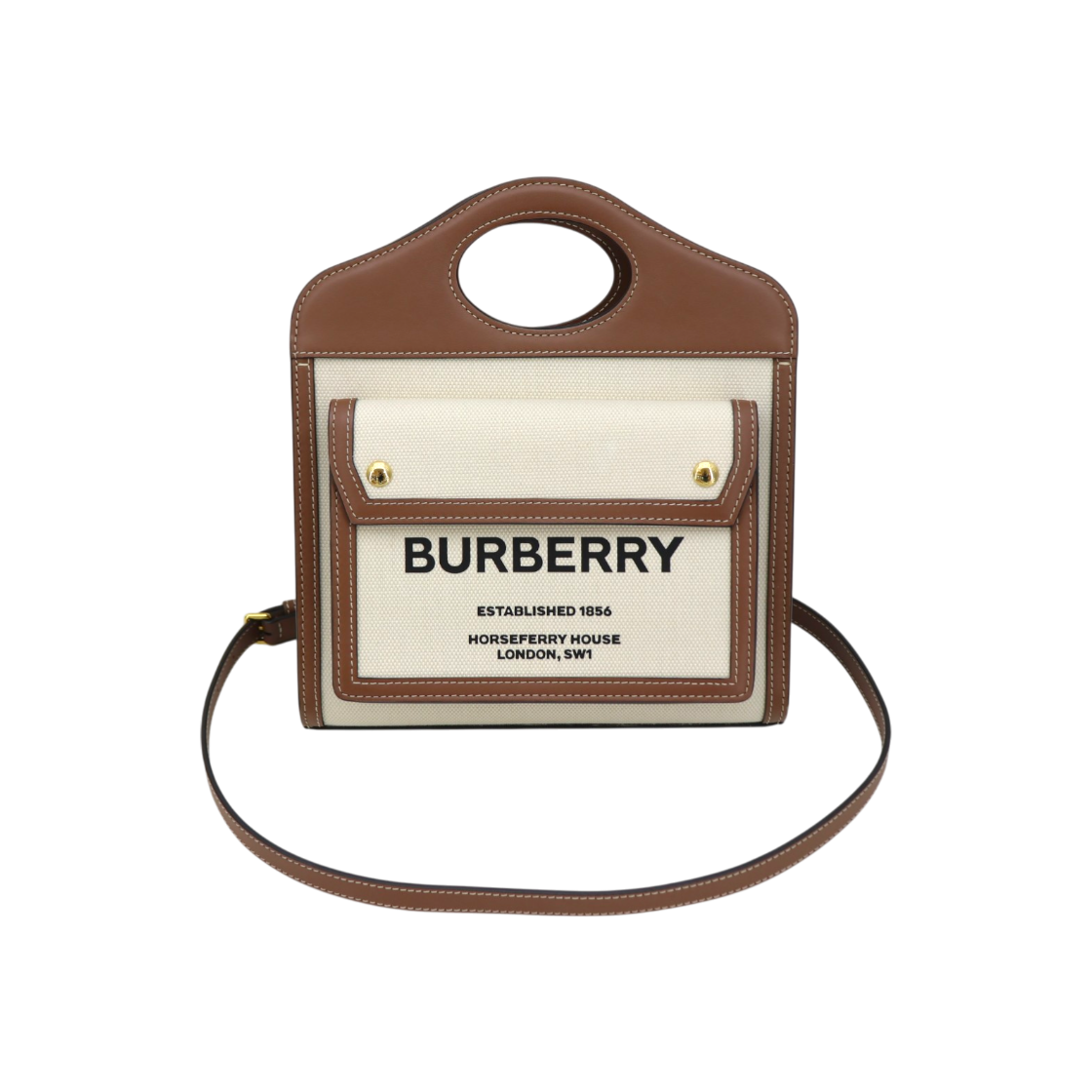 ITWCFD99ERFP Burberry Two-Tone Mini Tote Bag 8039361