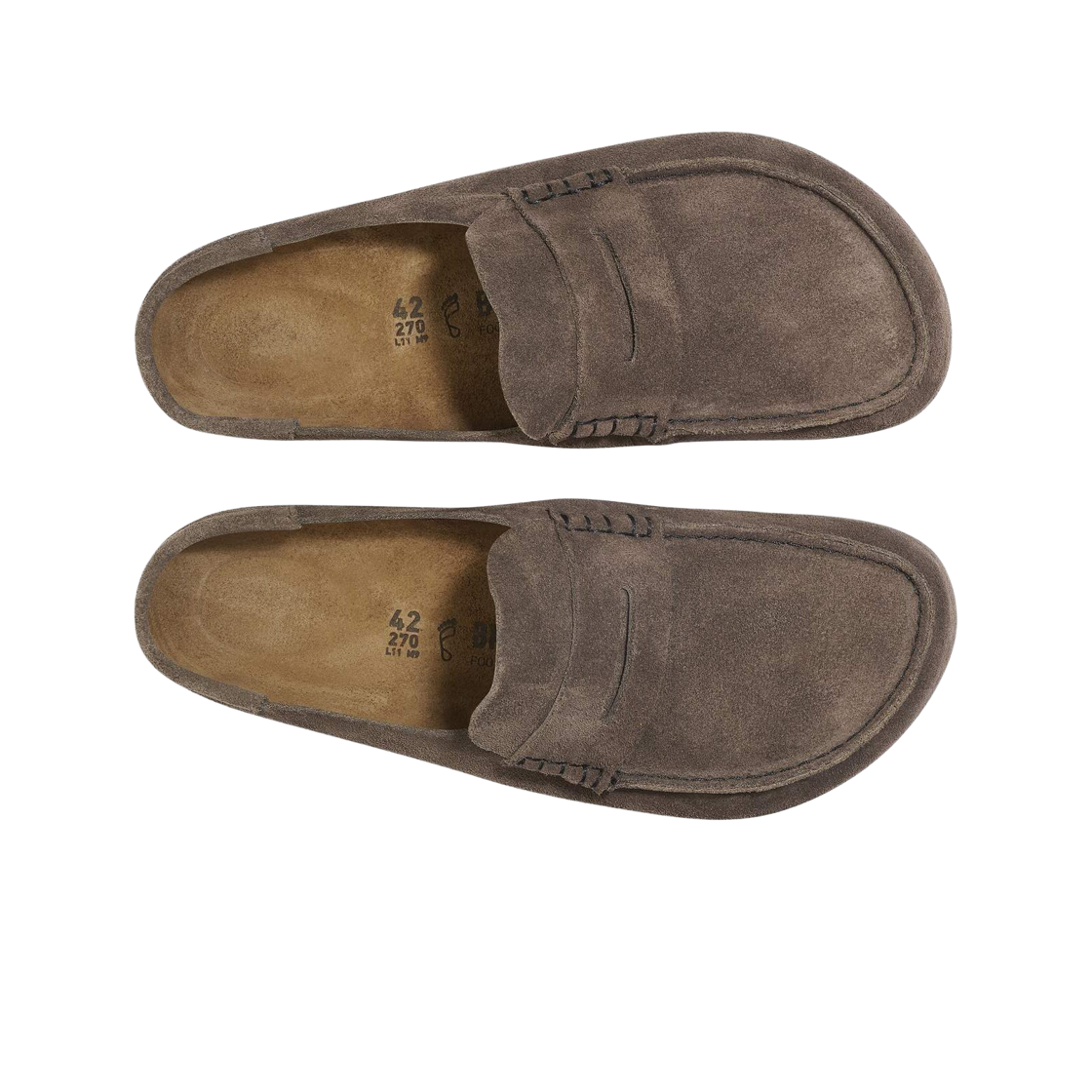 버켄스탁 네이플 랩드 스웨이드 레더 콘크리트 그레이 - 레귤러(Birkenstock Naples Wrapped Suede Leather Concrete Grey - Regular) - 2