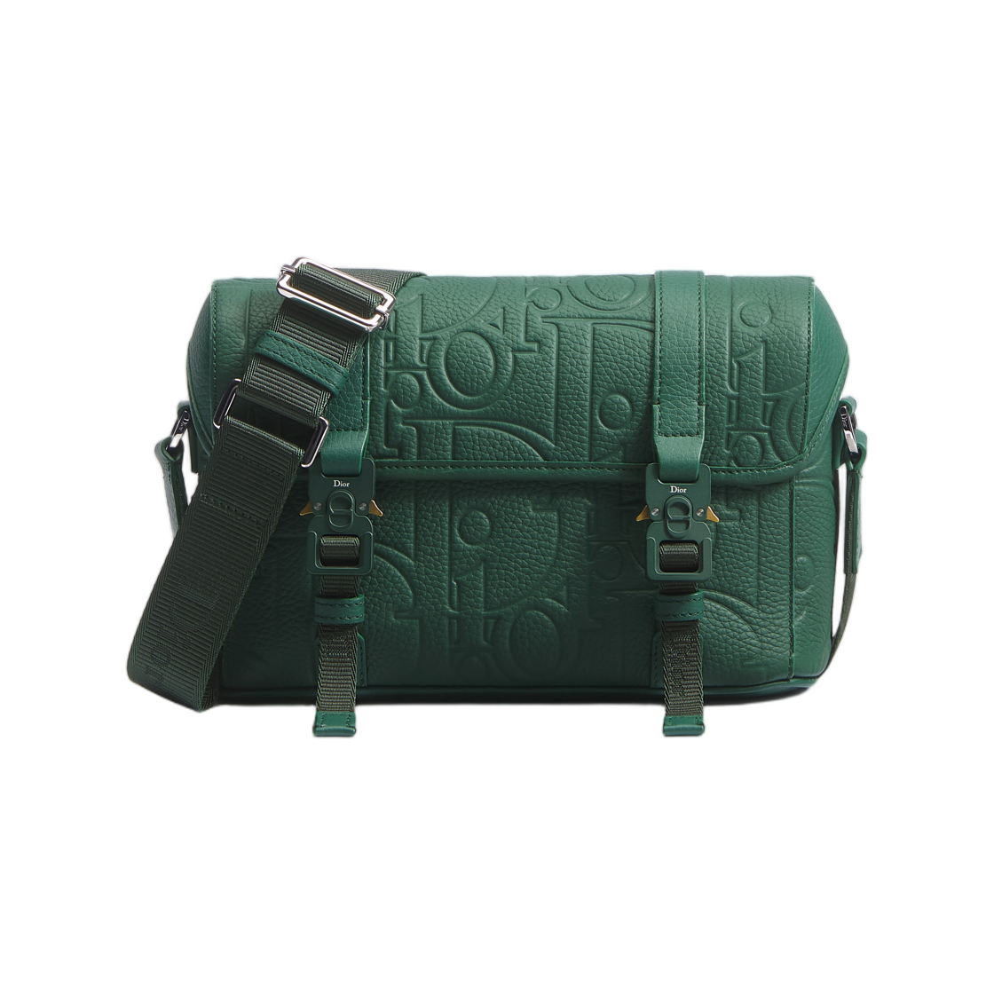 1HTPO333LLD-H620 Dior Hit The Road Messenger Bag With Flap Dior Gravity Leather Deep Green
