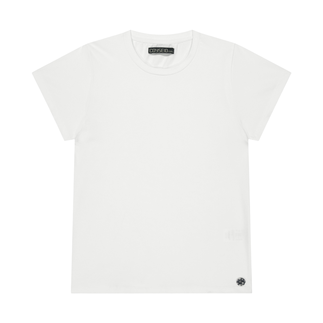 CY26FSTOTS309 COYSEIO 038 Star Button Plain T-Shirt White
