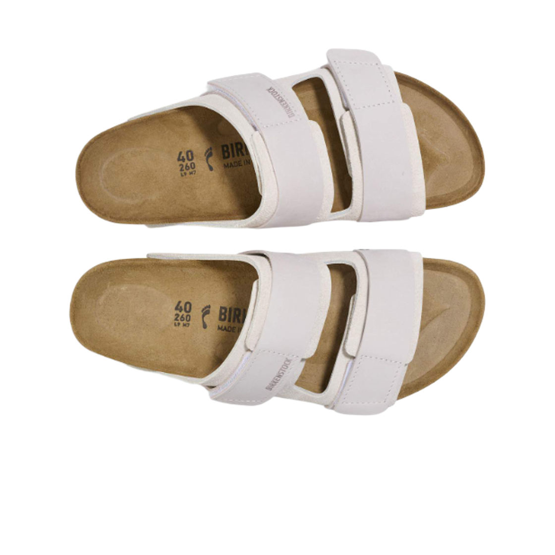 버켄스탁 우지 누벅 레더 스웨이드 앤틱 화이트 - 레귤러(Birkenstock Uji Nubuck Leather Suede Antique White - Regular) - 2