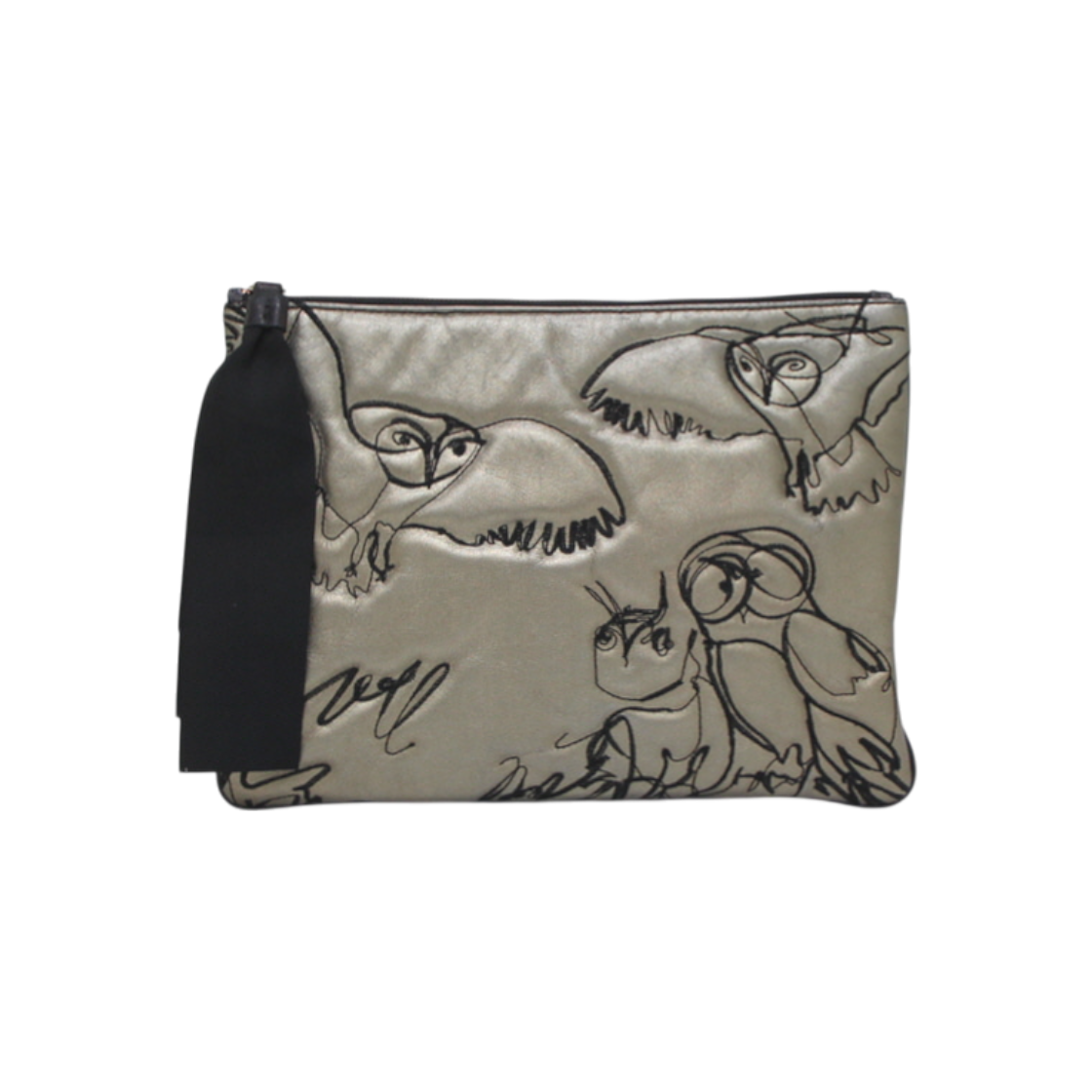 ITNUCFC9VPGA LANVIN COLLECTION Leather Owl Women's Clutch Pouch