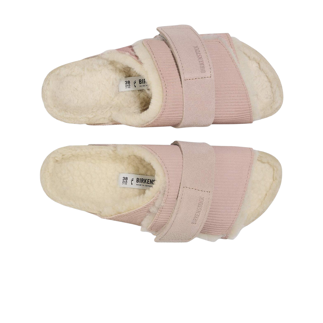 버켄스탁 교토 셔링 스웨이드 레더 퍼 코듀로이 핑크 클레이 - 내로우(Birkenstock Kyoto Shearling Suede Leather Fur Corduroy Pink Clay - Narrow) - 2