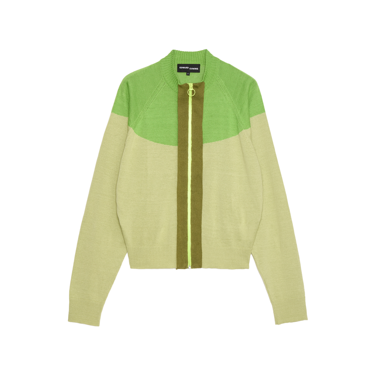 KM6BKNCEC02LN Edward Cuming Half Moon Racer Zip-Up Green - 26SS