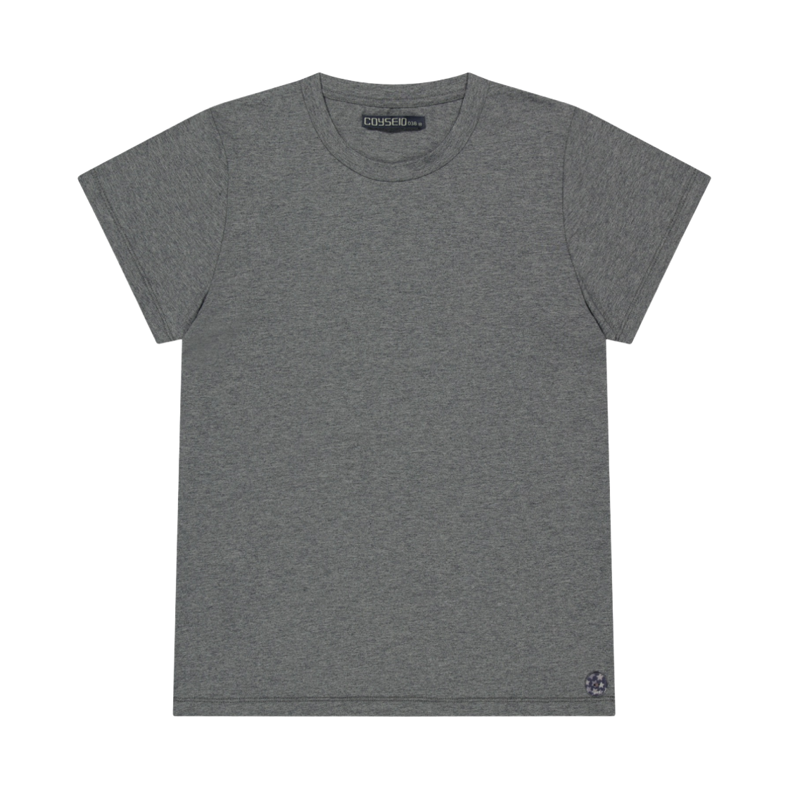 CY26FSTOTS309 COYSEIO 038 Star Button Plain T-Shirt Dark Grey