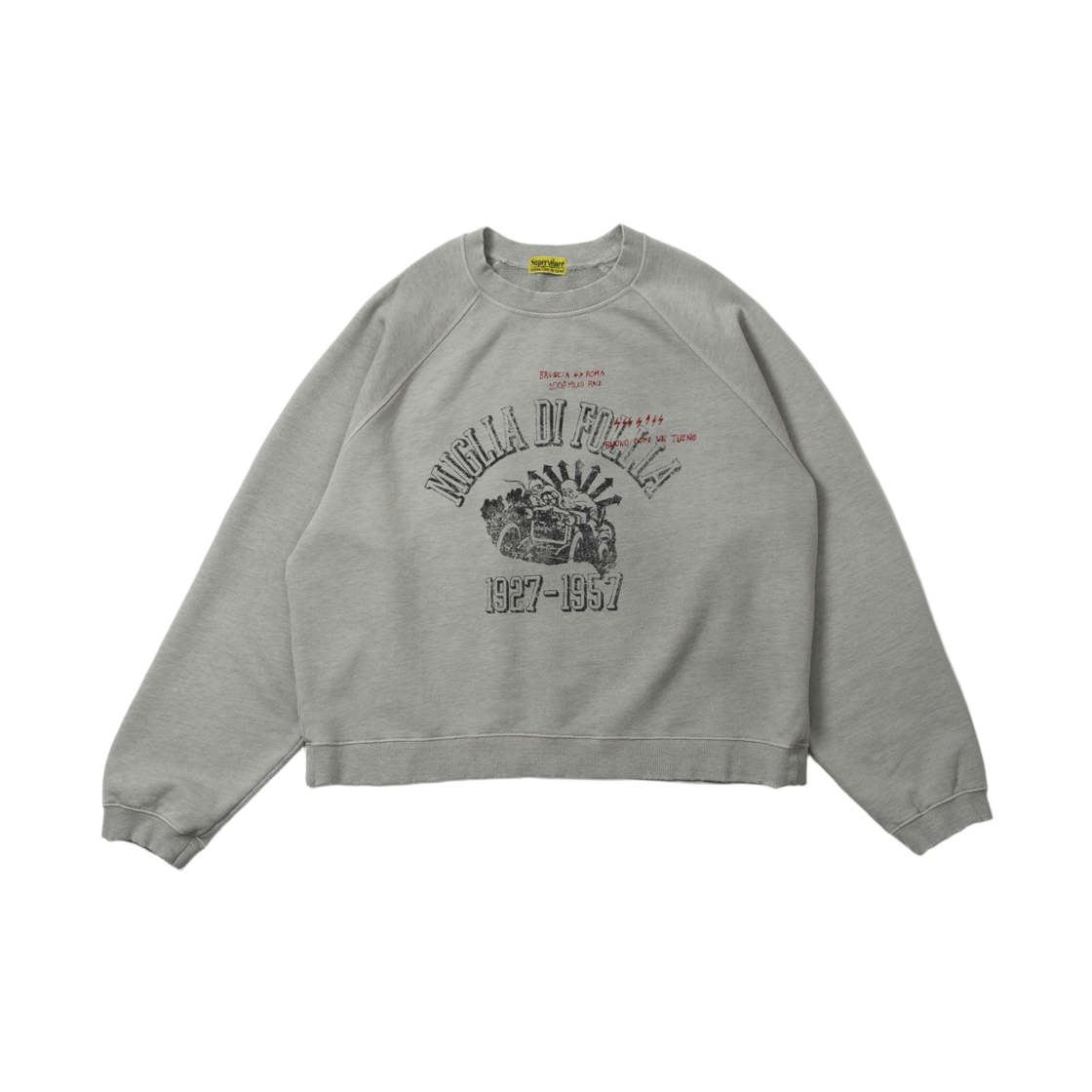 슈퍼벨로체 밀리아 라글란 스웻셔츠 더스트그레이(SUPERVELOCE Miglia Dark Raglan Sweatshirt Dust Gray)