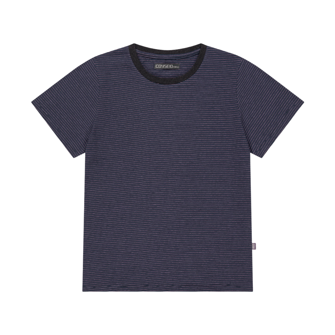 코이세이오 038 핀 스트라이프 티셔츠 블루(COYSEIO 038 Pinstripe T-Shirt Blue) - 1