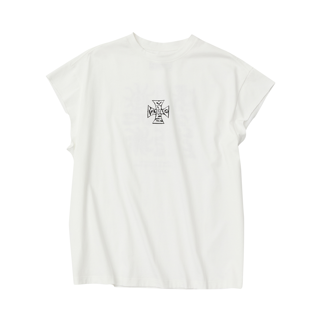 엠아이엠 크로스 로고 슬리브리스 화이트(MIM Cross Logo Sleeveles White)