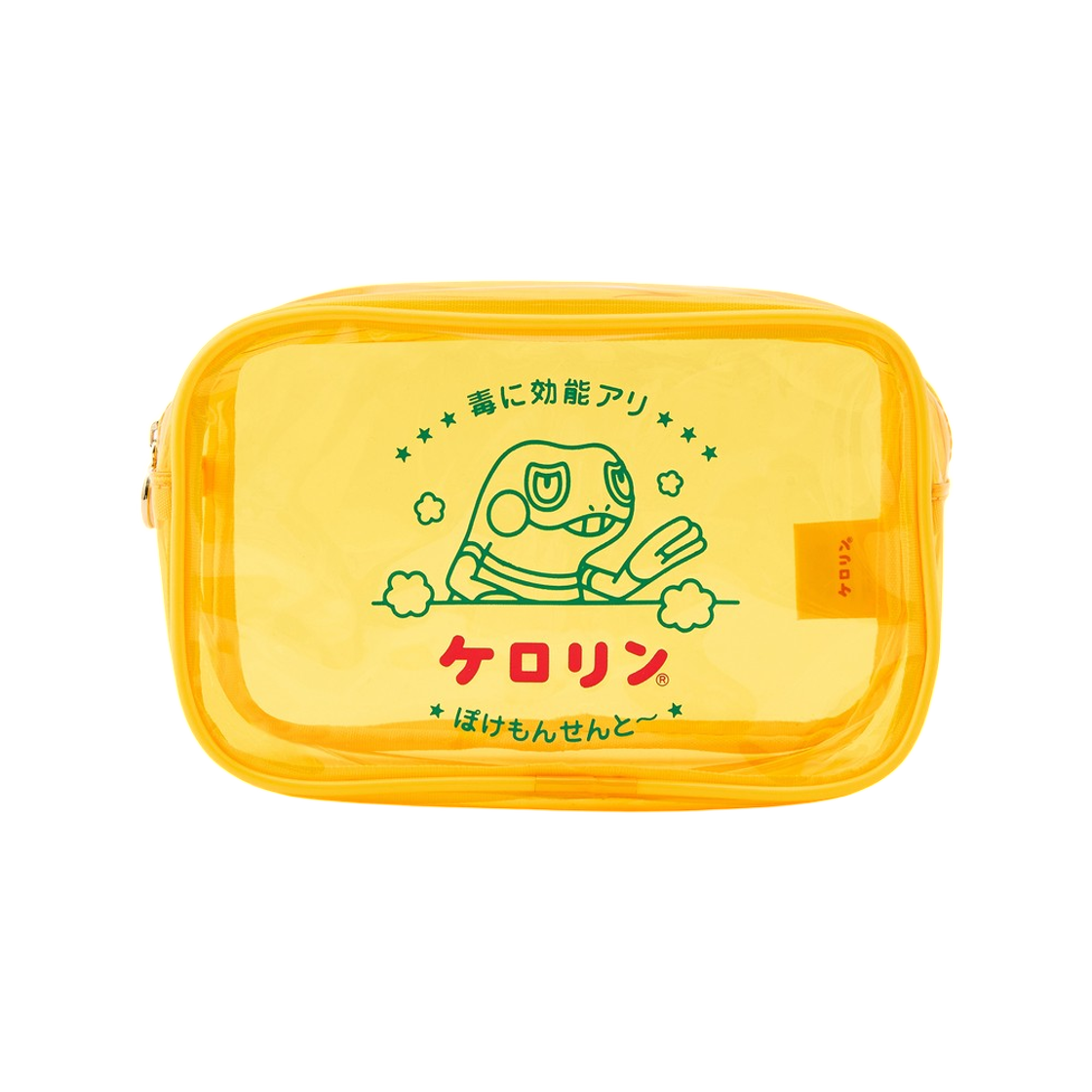 포켓몬센터 투명 파우치 포켓몬 찜질방 삐딱구리(Pokemon Center Clear Pouch Pokemon Spa Croagunk) - 1