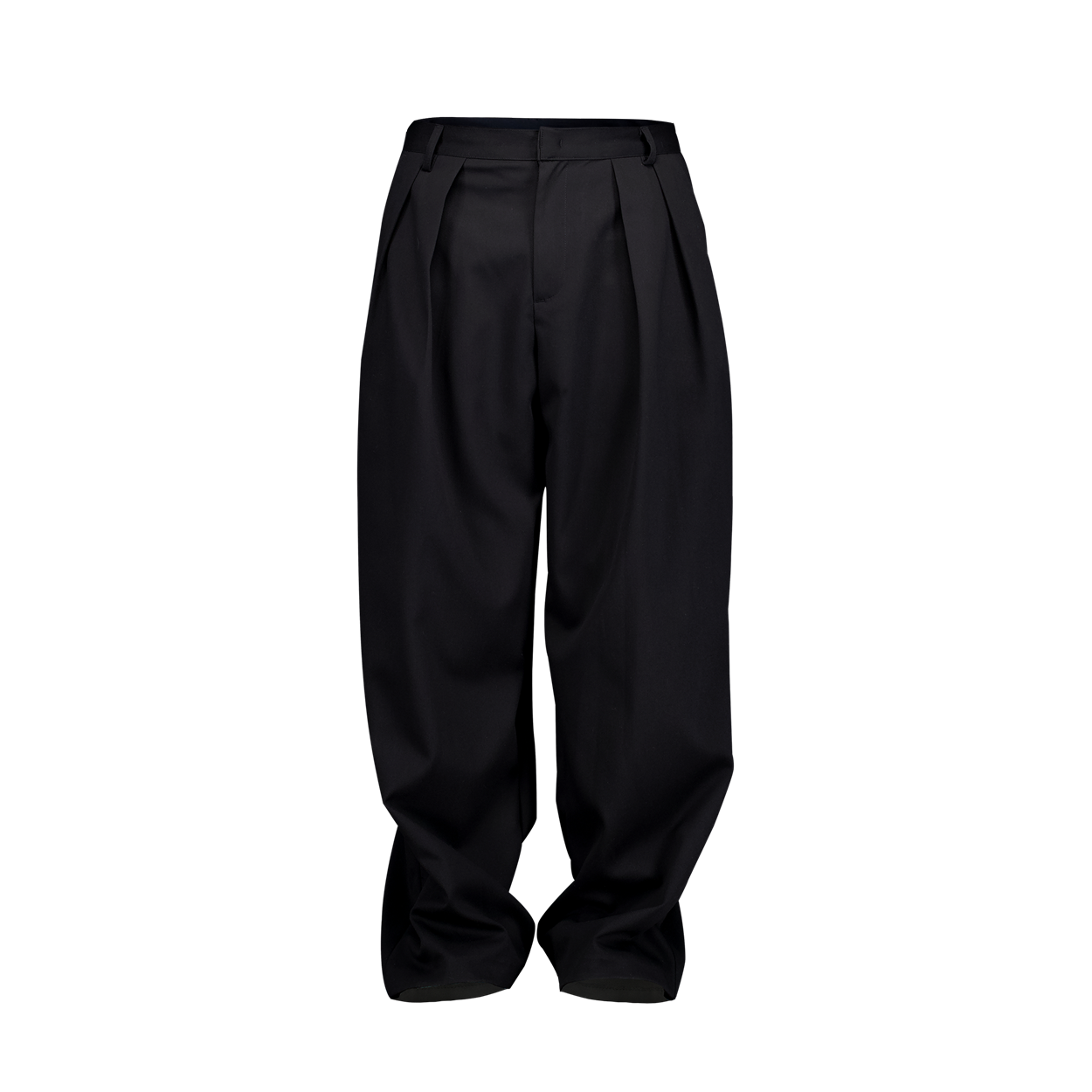 언더마이카 더블 턱 시그니처 슬랙스 블랙(Undermycar Double Tuck Signature Slacks Black)