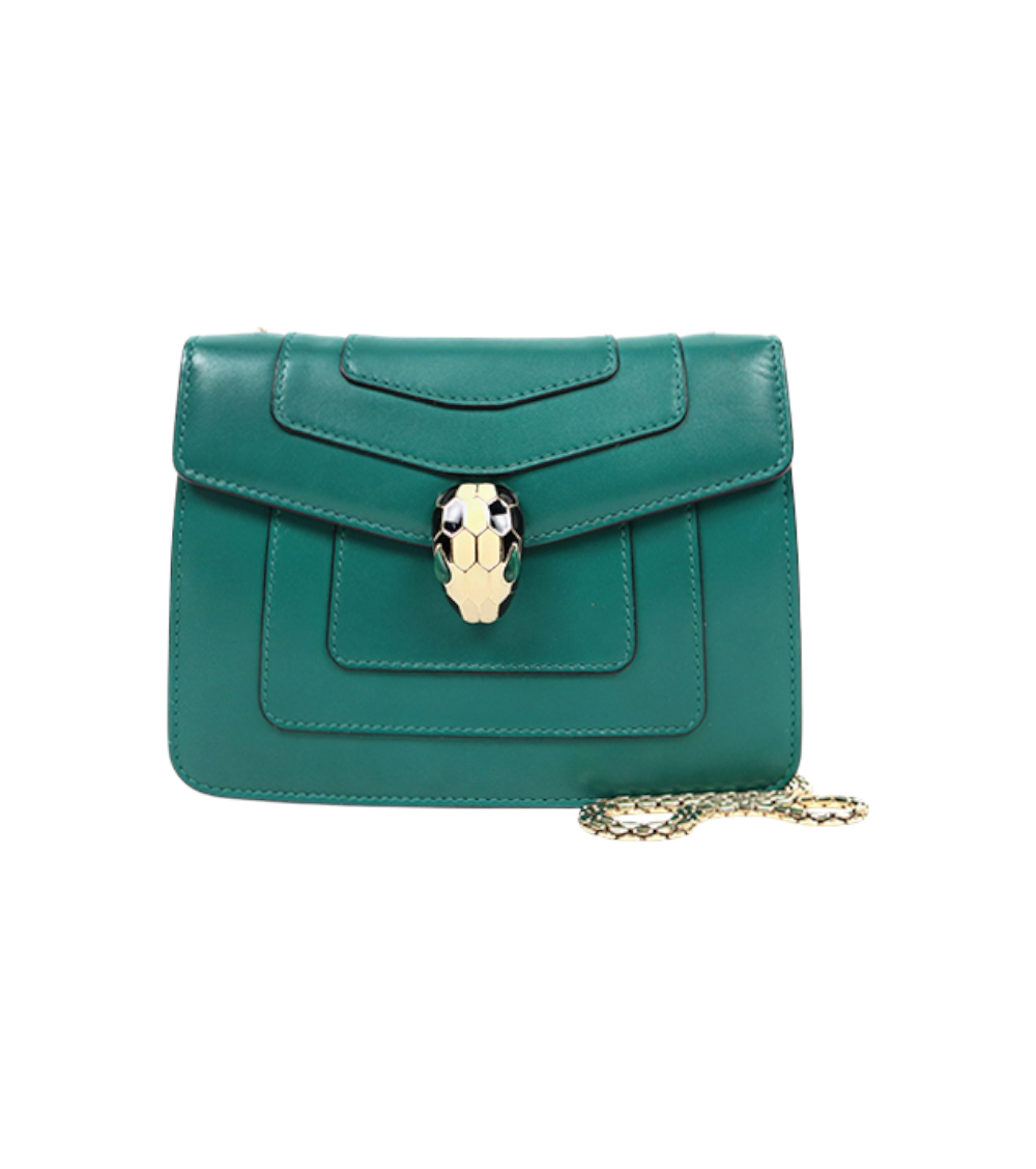 ITQBWBB73BJW Bulgari Green Serpenti Forever Crossbody Bag A-A49690