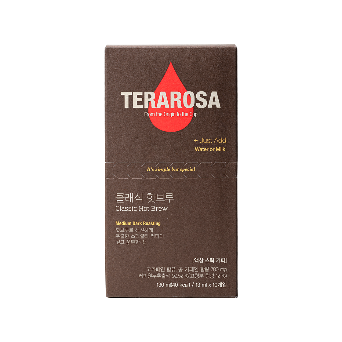 테라로사 클래식 핫브루 액상 스틱 10개입(TERAROSA Specialty Hot Brew Stick Classic)