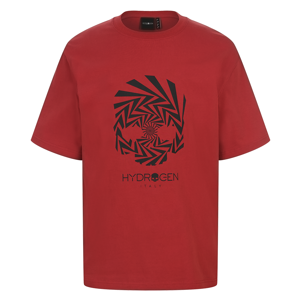 H11F2TR236 HYDROGEN Men's Thunder Bone-Z T-Shirt Red