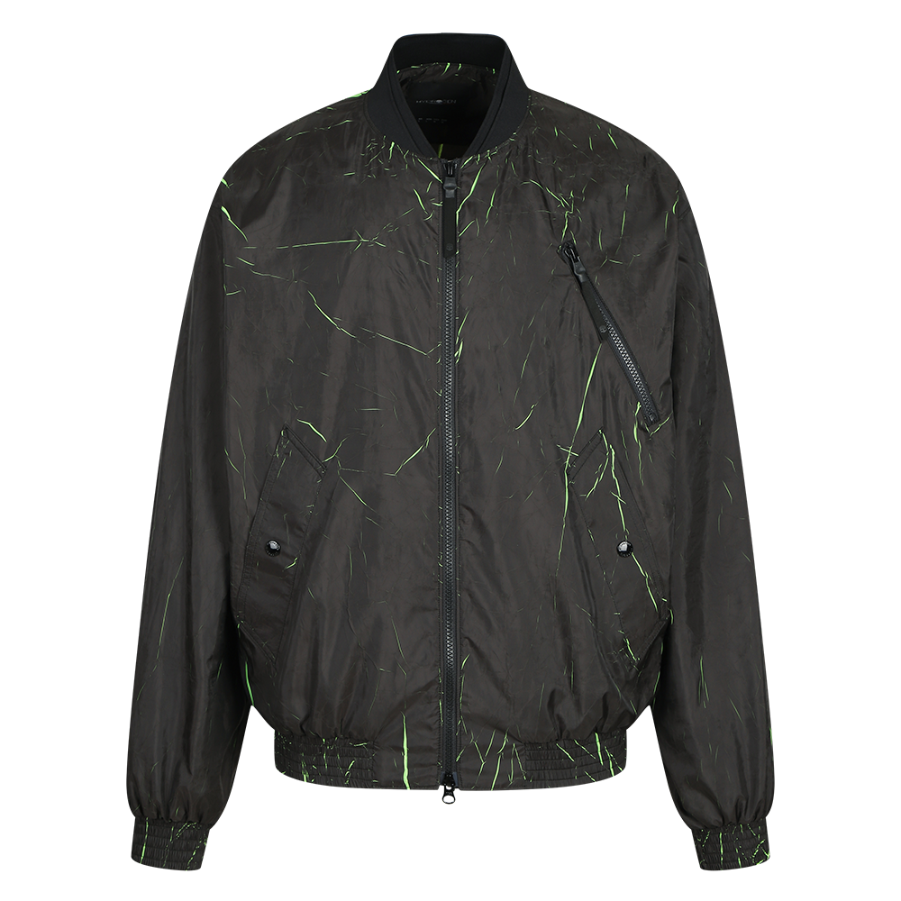 H11F2JP205 HYDROGEN Men’s Crack Pattern MA-1 Jacket Black