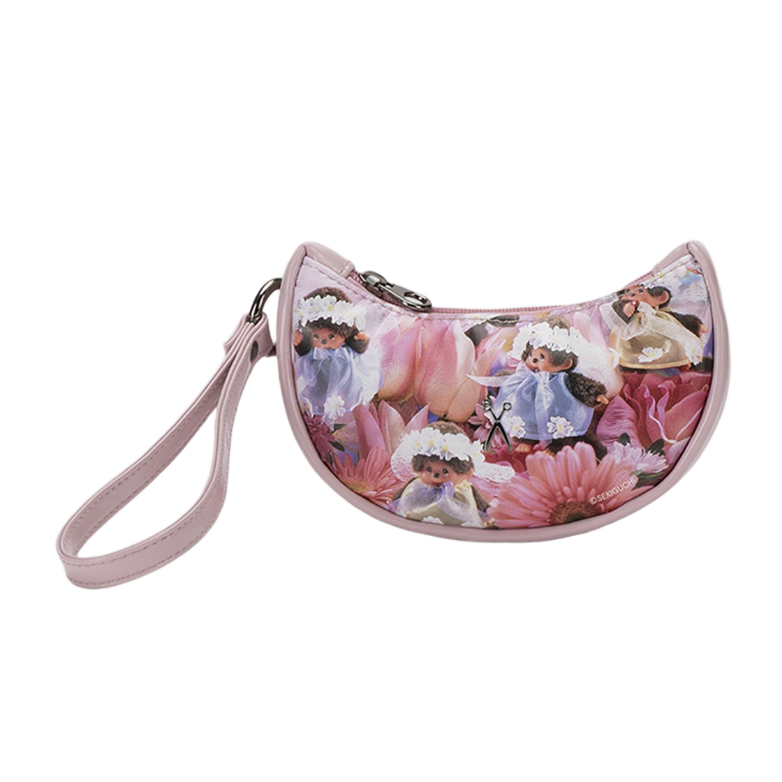 조셉앤스테이시 빕 파우치 플로럴 몬치치 핑크(JOSEPH&STACEY Bib Pouch Floral Monchhichi Pink)